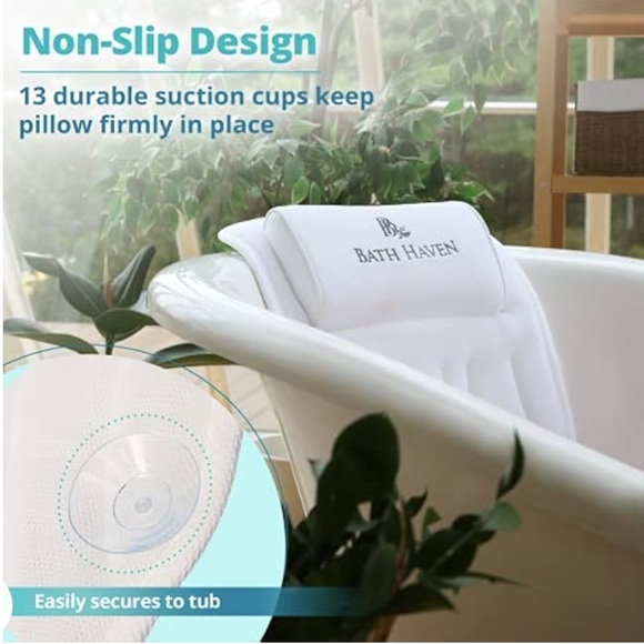 NWOT Bath Haven Bath Pillow for Bathtub - Picture 3 of 13